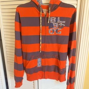 Billabong striped zip up hoodie